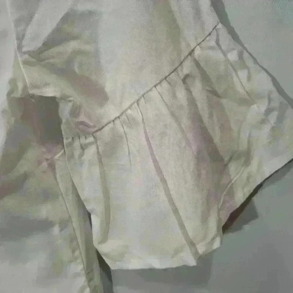 White cotton blouse, Izod, sz s/p - Picture 3 of 14